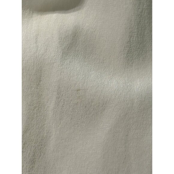 Garnet Hill Blouse 100% Silk Ivory Buttons Pleats Long Sleeves 16 Roll Tab Slv - Picture 12 of 12